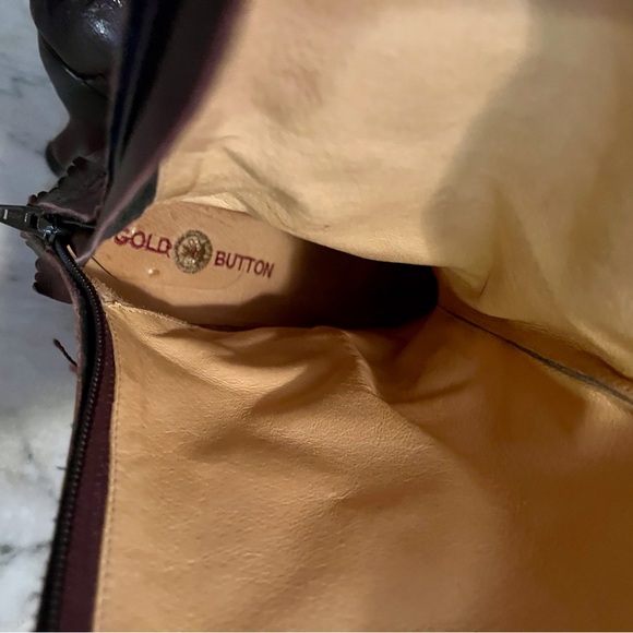 Gold Button Leather and Suede Boots - Picture 8 of 9